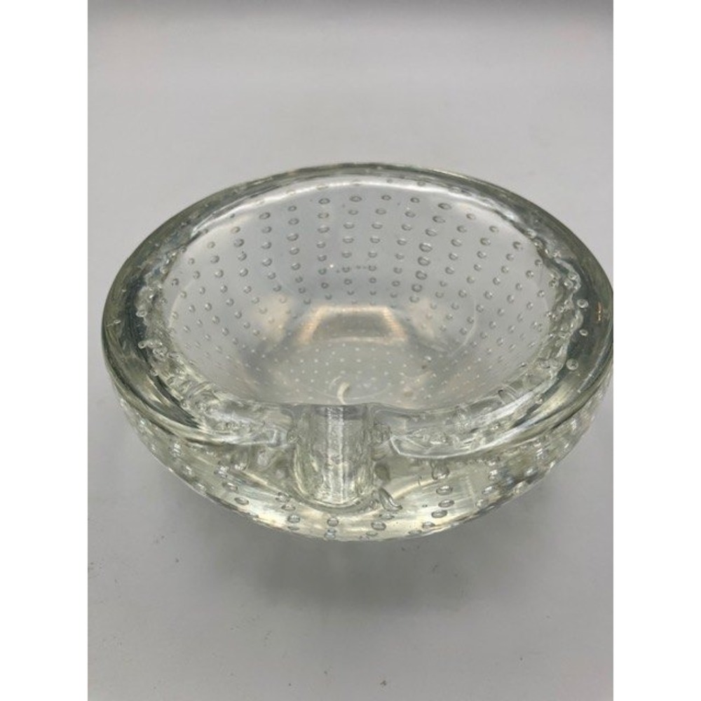 Mid Century Modern Art‎ Glass Controlled Bubble Ashtray Home Decor Accent Unique